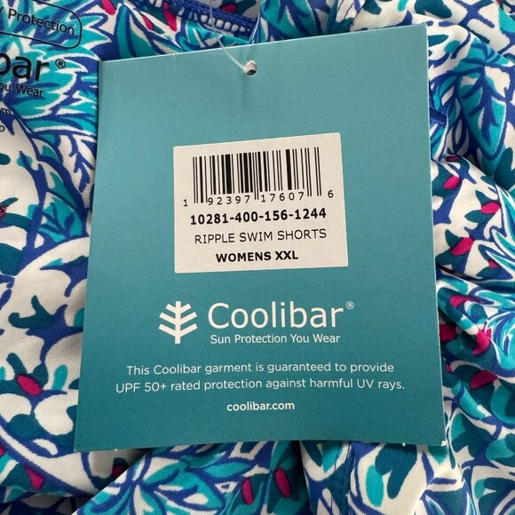 Coolibar Ripple Swim Shorts Womens 2XL Pineapple Print UPF 50+ NWT SS-2053 - Picture 8 of 11
